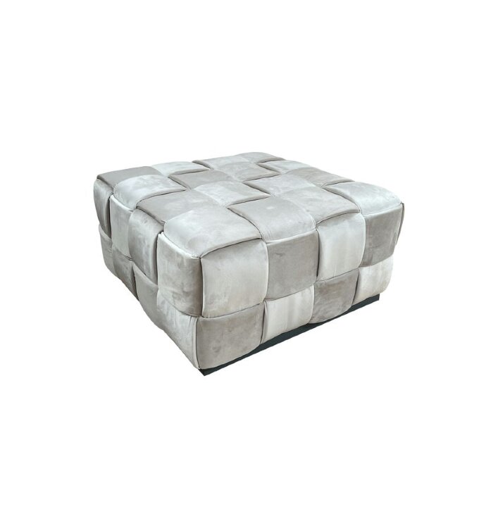 Пуф плетеный, велюр светло-бежевый см Garda Decor N-PUF-222 SVB