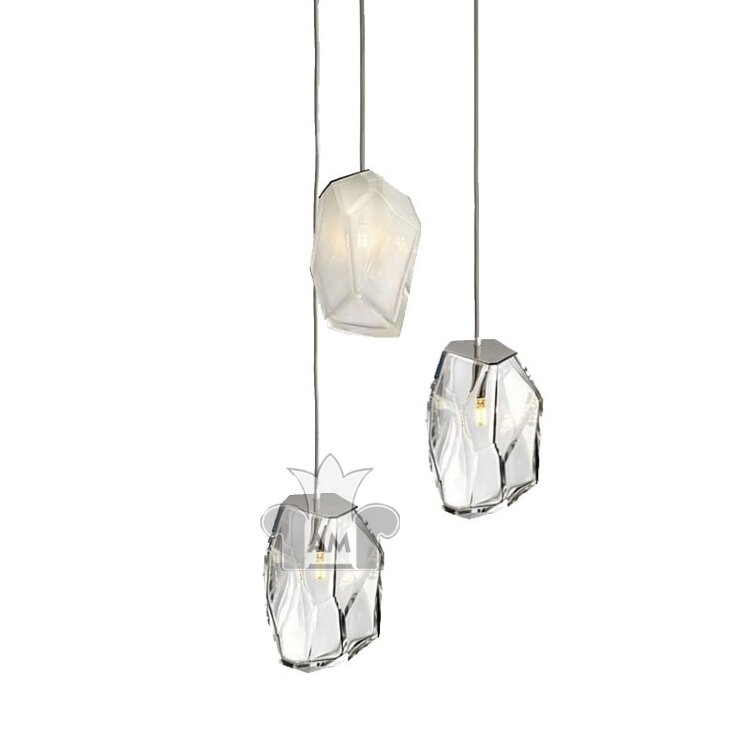 Подвесной светильник LASVIT Crystal Rock 3 clear/opal