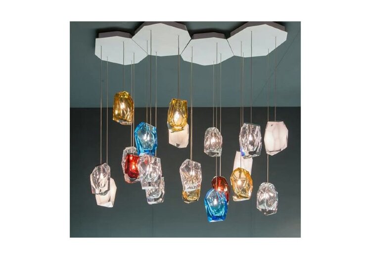 Подвесной светильник LASVIT Crystal Rock 3 clear/opal