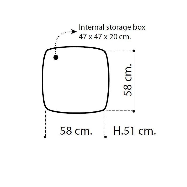 Пуф Camelgroup Treviso sofa, ткань VIP