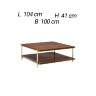 Столик журнальный 104х100 Alf Group Mid Century квадратный KJDT626