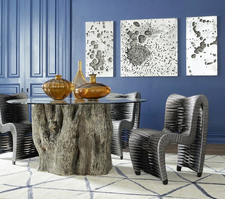 Настенный декор Phillips Collection Splotch Dense Wall Art Silver