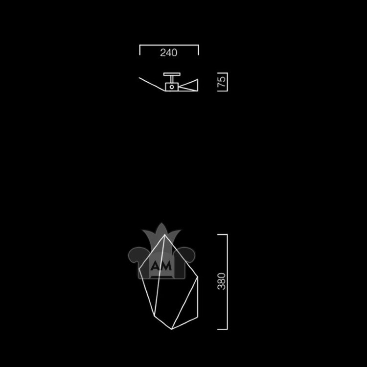 Настенный светильник CTO Lighting Abstract Brass
