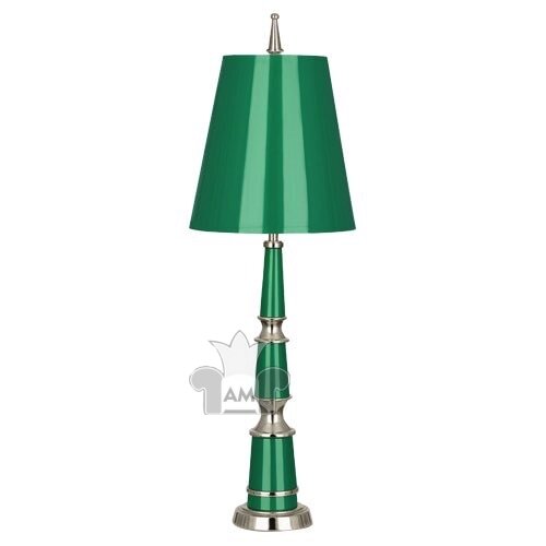 Настольная лампа Robert Abbey Versailles 8" Table Lamp Emerald/Nickel