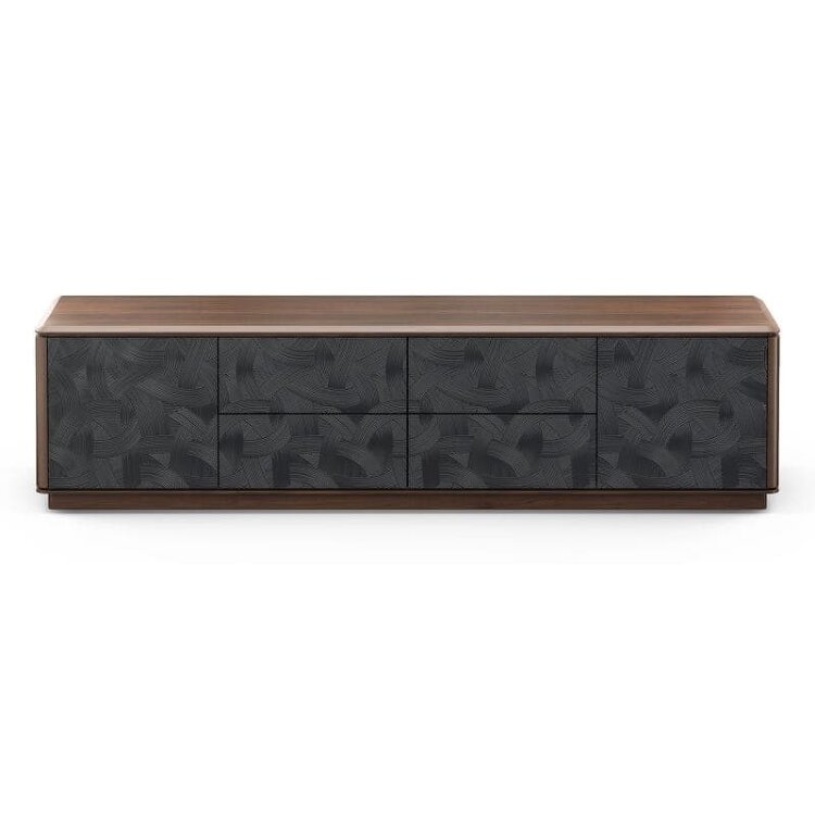 Тумба ТВ MOD Interiors Altea, 2 дверцы, 4 ящика, Орех F, фасады с декором, MDI.TV.ALT.12