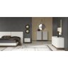 Комод высокий MOD Interiors Calpe, орех F, светло-серый матовый лак, пять ящиков, MDI.CHD.CP.5