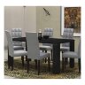 Стол обеденный 120х90 Status Armonia Black со стеклом прямоугольный Стол обеденный 120х90 Status Armonia Black со стеклом прямоугольный