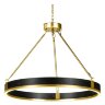Люстра Jonathan Charles Round Contemporary Ebonised Oak & Brass Chandelier