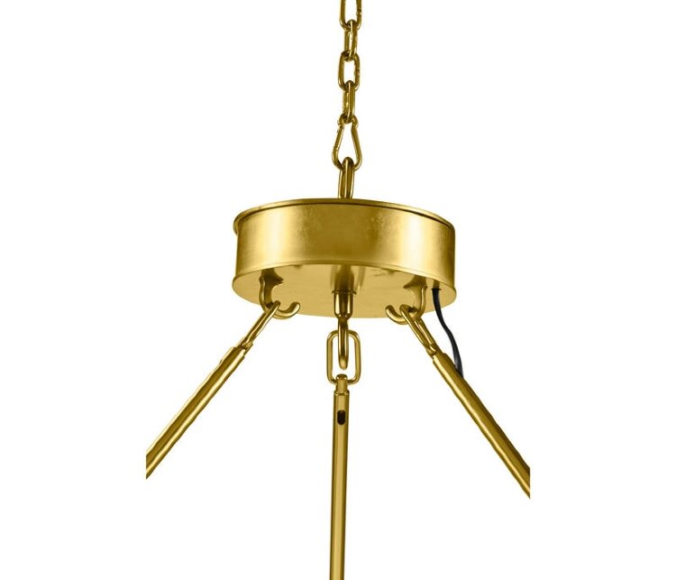 Люстра Jonathan Charles Round Contemporary Ebonised Oak & Brass Chandelier