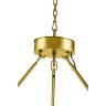 Люстра Jonathan Charles Round Contemporary Ebonised Oak & Brass Chandelier