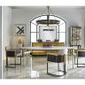 Люстра Jonathan Charles Round Contemporary Ebonised Oak & Brass Chandelier