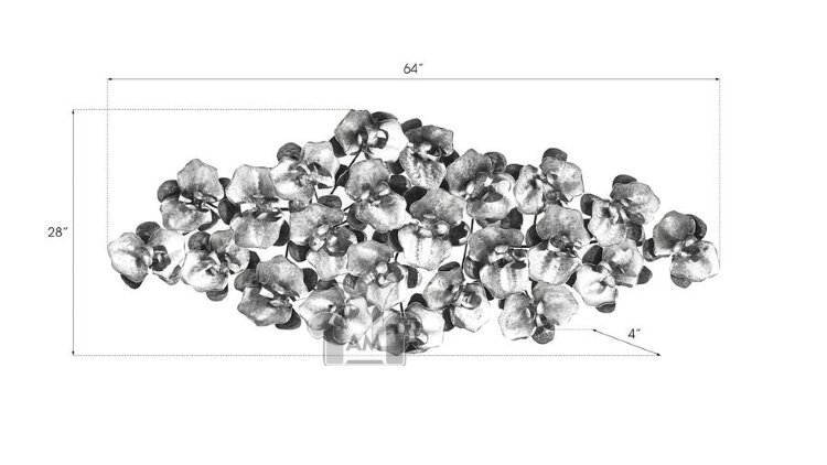 Настенный декор Phillips Collection Orchid Collage Wall Art Silver/Black