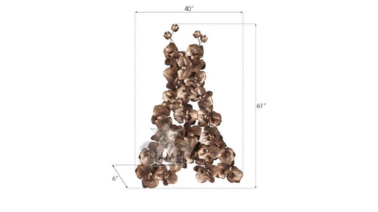 Настенный декор Phillips Collection Orchid Dress Copper Wall Art