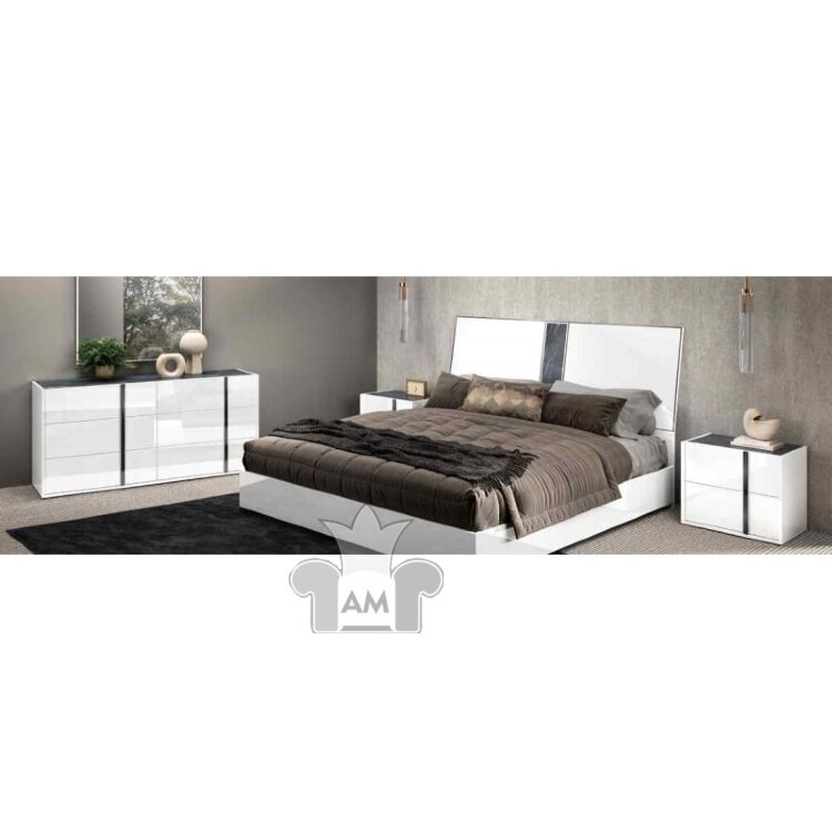Комод высокий Status Italy Bianca Marble, пять ящиков, столешница под мрамор, BIBWHCM02BL