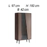 Витрина 2-дверная Alf Group Frida KJFD600