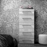 Комод высокий Status Italy Mia Silver Grey, пять ящиков, с ручками, MIBGRCM02M