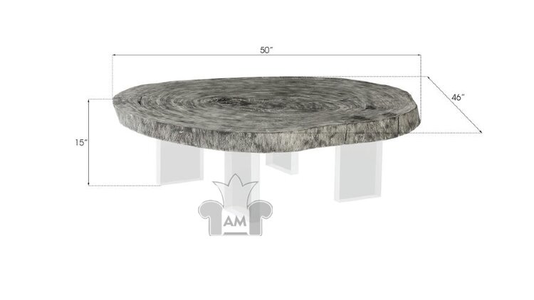 Коктейльный стол Phillips Collection Floating Coffee Table Gray Stone