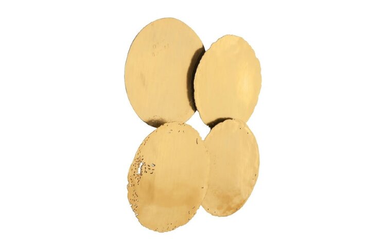 Настенный декор Phillips Collection Cast Oil Drum Wall Discs Gold, 4 шт