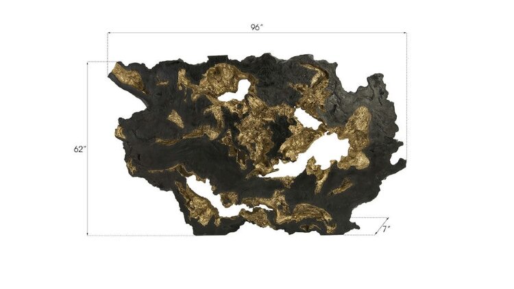 Настенный декор Phillips Collection Burled Root Wall Art Large Black/Gold