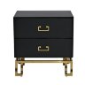 Тумба черная 2 ящика см Garda Decor KFG059