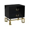 Тумба черная 2 ящика см Garda Decor KFG059