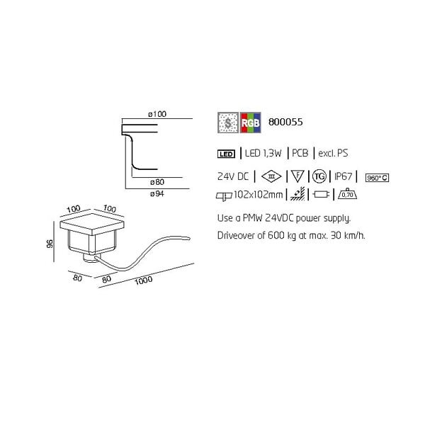 Встраиваемый светильник Wever & Ducre 800055 DRUM
