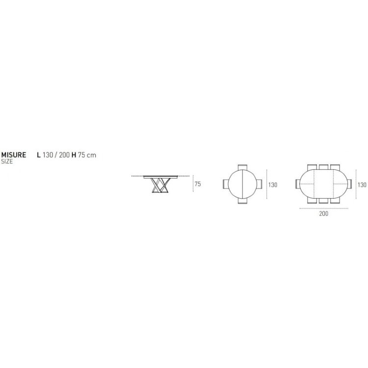 Стол обеденный Target Point Cronos O130 см, круглый, раскладной, TA1B0