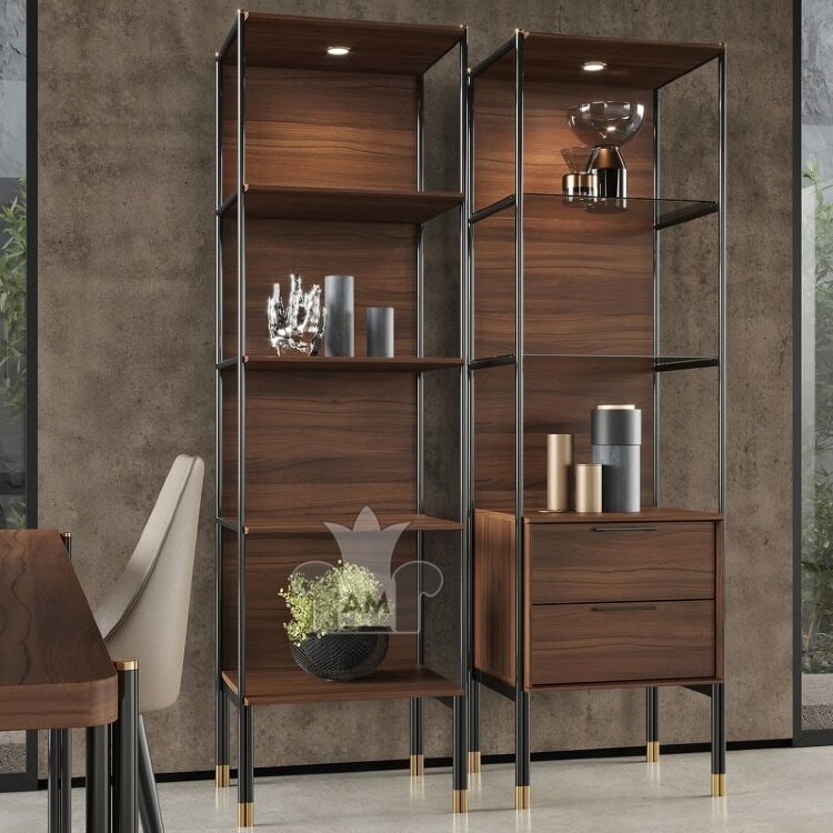 Витрина 1-дверная MOD Interiors Benissa, шпон ореха F, MDI.DC.BS.46