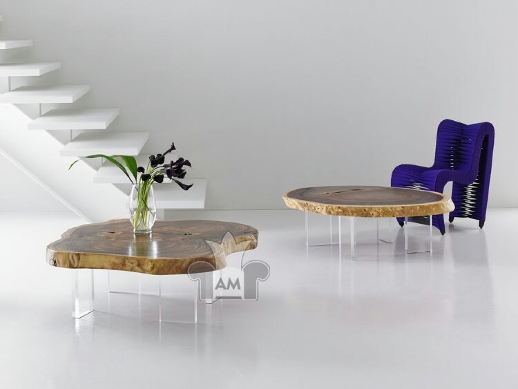 Коктейльный стол Phillips Collection Floating Coffee Table Natural Wood