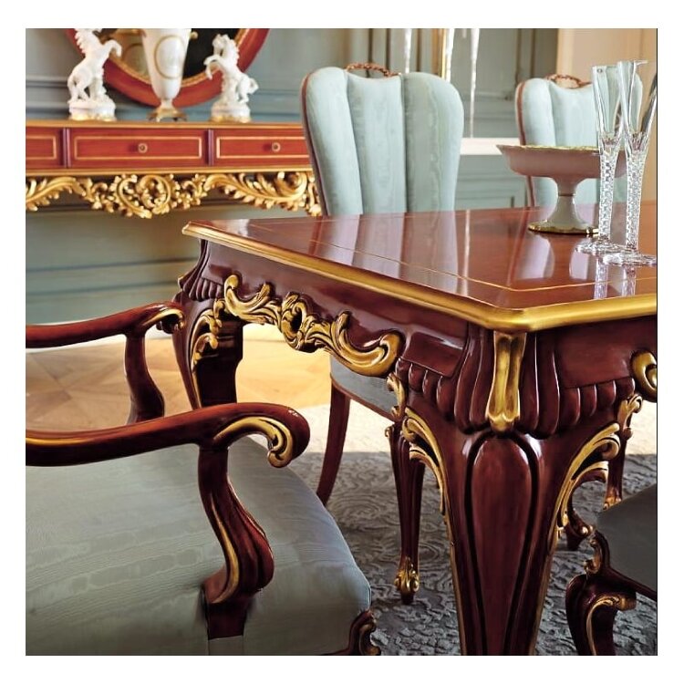Стол обеденный резной Giorgio Casa Memorie Veneziane 200/260х100, раскладной T71