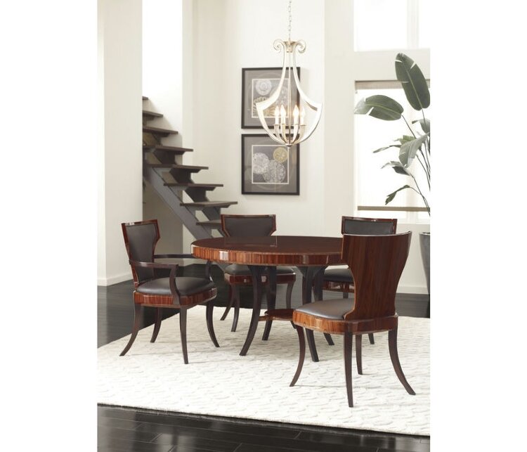 Офисное кресло Jonathan Charles Art Deco Black Arm Chair