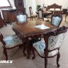 Стол обеденный Клеопатра Люкс Simex квадратный раздвижной из массива дерева