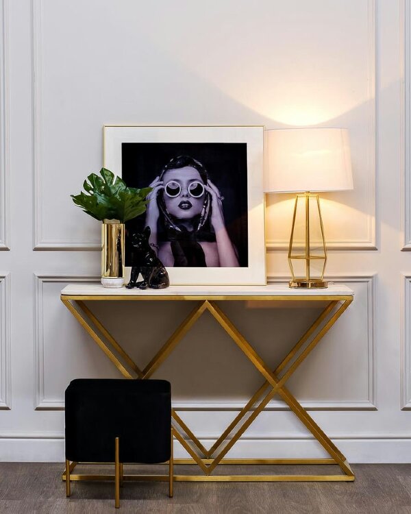 Консоль Bianco Namibia см Garda Decor 47ED-CST026GOLD