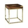Декоративный стол Phillips Collection Hayden End Table Natural Wood Brass