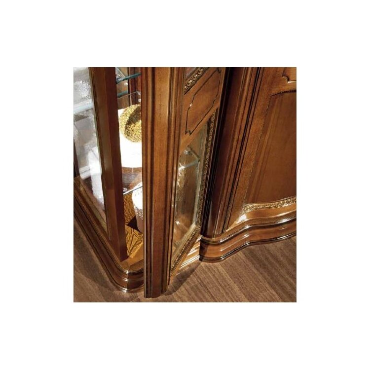Витрина 3-дверная Torriani Day Camelgroup, узкая, с тканью