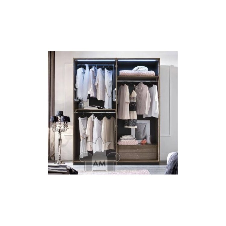 Шкаф-купе 3-дверный Platinum Camelgroup с зеркалом, 136ARS.06PL