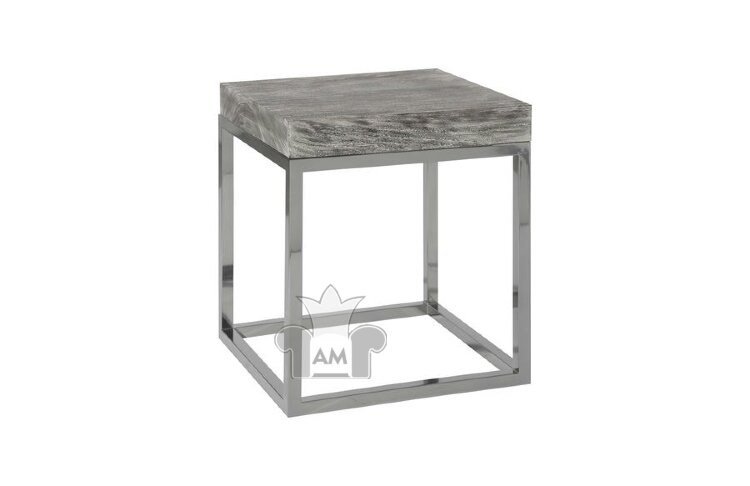Декоративный стол Phillips Collection Hayden End Table Grey Stone Silver