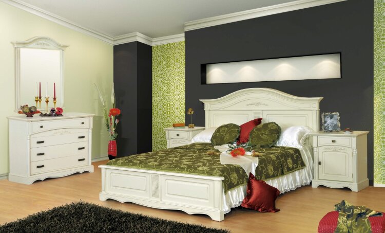 Кровать двуспальная Анна Mobex 160х200 из массива дерева