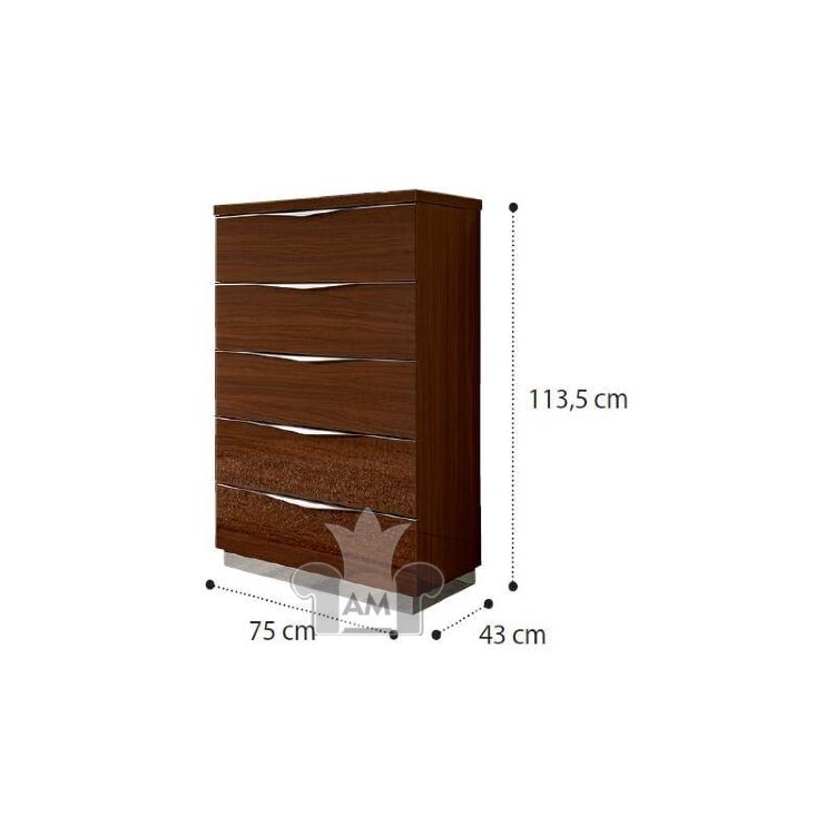 Комод высокий Onda Walnut Camelgroup