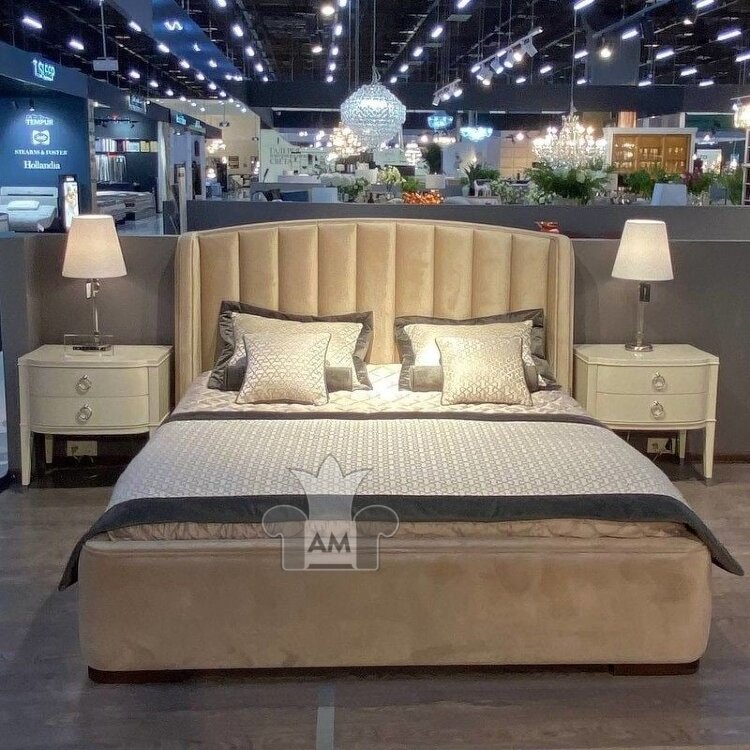 Кровать Fratelli Barri Selection 200х200, ткань Velour 220-06, с подъёмником, FB.BD.SLN.723