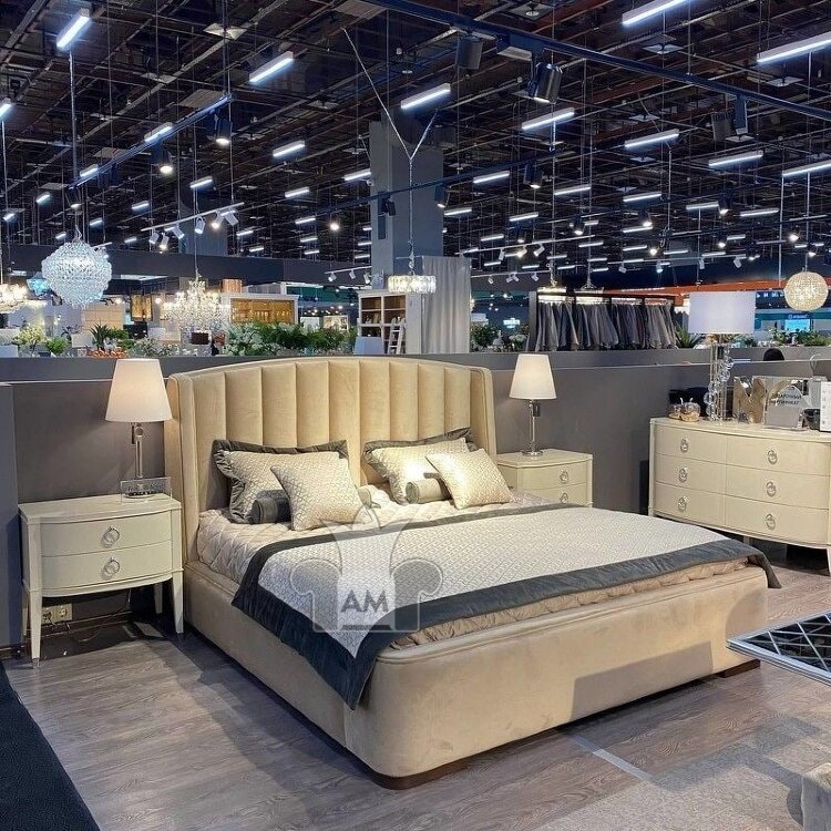 Кровать Fratelli Barri Selection 200х200, ткань Velour 220-06, с подъёмником, FB.BD.SLN.723