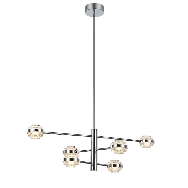 Люстра Delight Collection MX22030002-6A chrome/clear