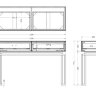 Консоль белая 2 ящика см Garda Decor KFG070 Консоль белая 2 ящика см Garda Decor KFG070