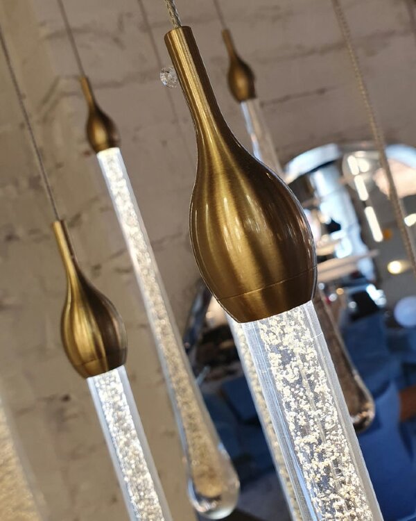 Подвесной светильник Delight Collection Teardrop 5 gold
