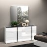 Низкий комод Status Italy Bianca Marble, три ящика, столешница под мрамор, BIBWHCM01BL