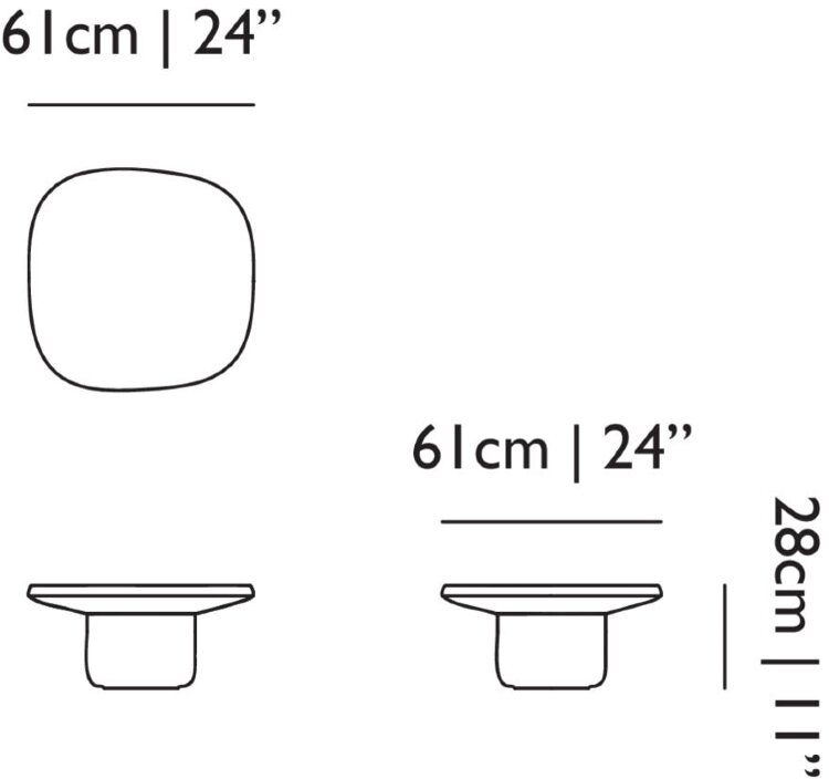 Журнальный стол Moooi Obon Low Terracotta