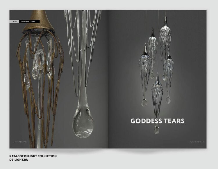 Подвесной светильник Delight Collection Goddess Tears 1 chrome