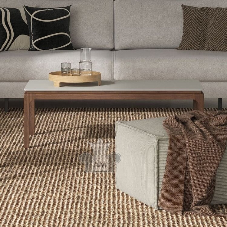 Столик журнальный MOD Interiors Calpe, 120x60, светло-серый лак, орех F, MDI.ET.CP.11