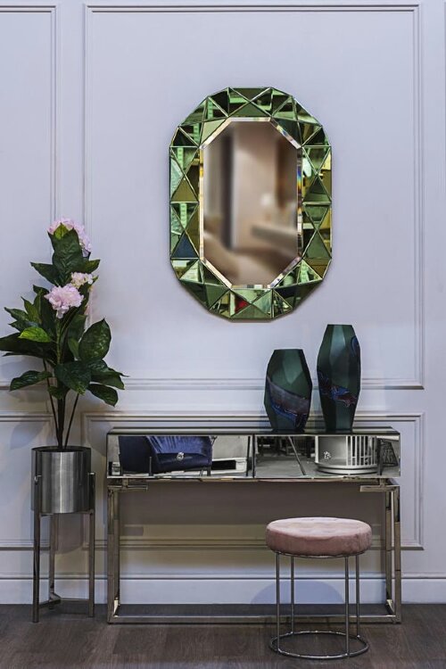 Консоль зеркальная с 2-мя ящиками см Garda Decor KFG075