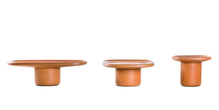 Журнальный стол Moooi Obon High Terracotta